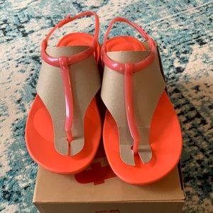 Fitflop hot coral sandals